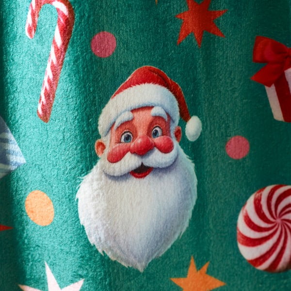 Roheline jõulumotiiviga mikroplüüsist tekk 130x170 cm Christmas Icons - Catherine Lansfield-image-2