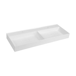 Valge topeltvalamu mineraalkomposiit 119x44 cm Godiva – Sapho