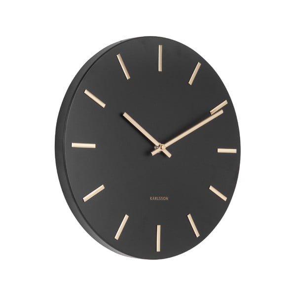 Must kuldsete näitajatega seinakell , ø 30 cm Charm - Karlsson-image-1