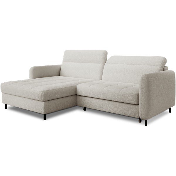 Kreem bouclé-kangast lahtikäiv/sahtliga nurgadiivan (vasak nurk/lamamisosaga) Gomsi – ELTAP-image-2