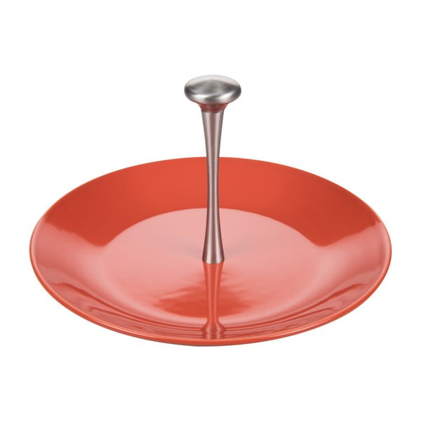 Korálově červený talíř na servírování sýrů Kaleidos Cheese, Ø 31 cm