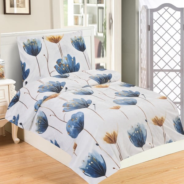 Tumesinine üheinimese mikrofliisist voodipesu 140x200 cm Marbella – My House