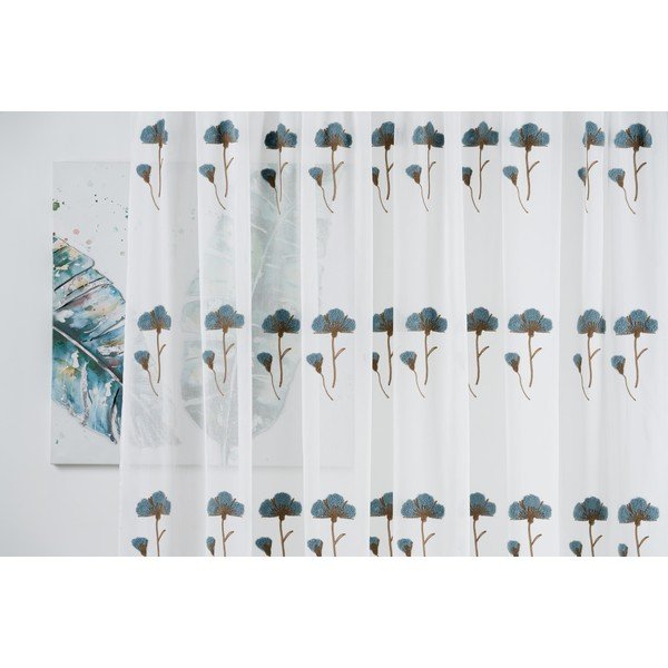 Valge-sinine kardin 140x260 cm Elba - Mendola Fabrics-image-1