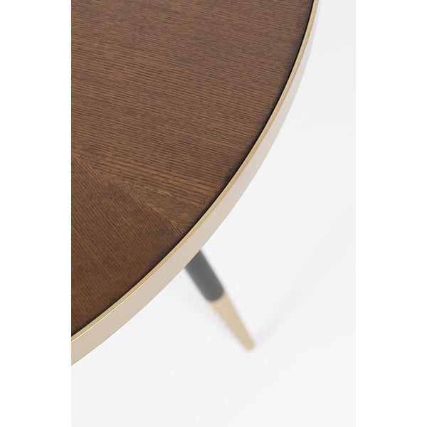 Ümmargune söögilaud pähklipuust dekooriga ø 91 cm Denise - White Label-image-2