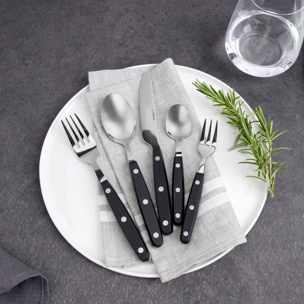 Roostevabast terasest lusikas musta käepidemega Oslo - Nirosta-image-1