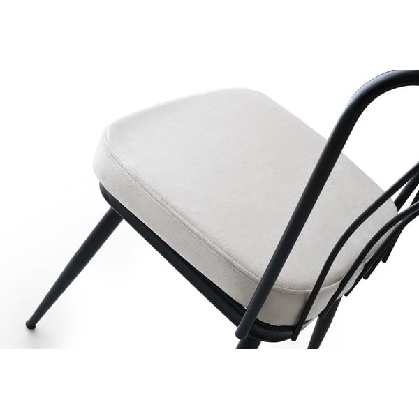 Valge-must metallist söögitoolid 2tk komplektis Yildiz - Kalune Design-image-4