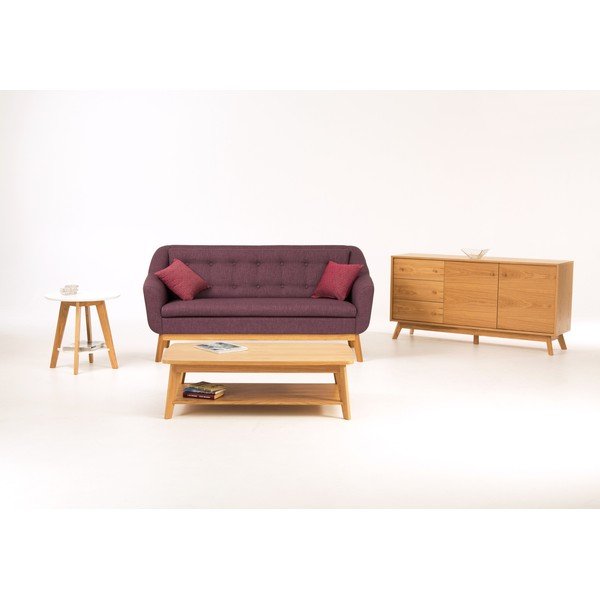 Tammedekooriga madal kummut 149x75 cm Kensal - Woodman-image-1