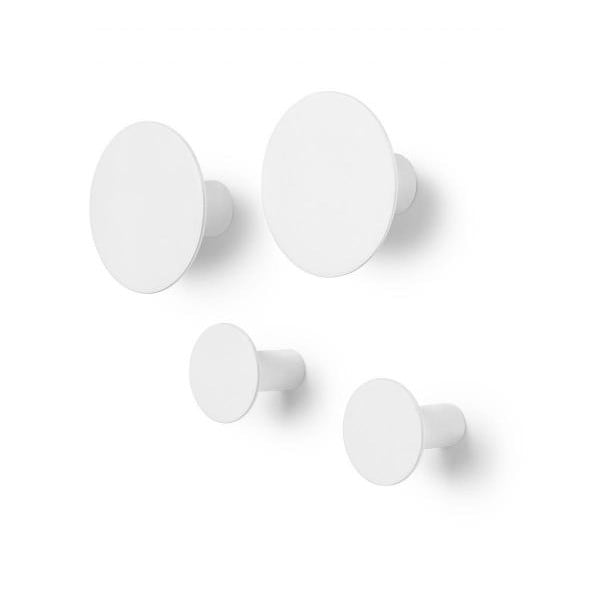 4 valge seinakonksu komplekt Ponto - Blomus