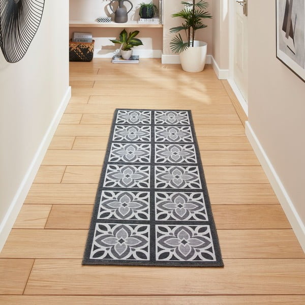 Tumehall pestav vaip 76x230 cm Victoria Grey - Think Rugs-image-1