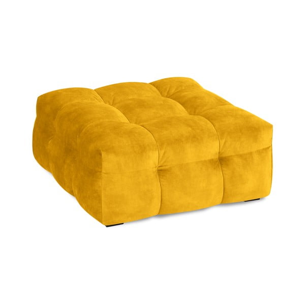 Kollane sametist puff Vesta - Windsor & Co Sofas-image-4