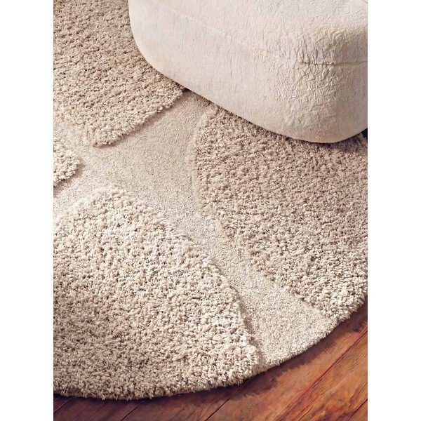 Kreem käsitsi kootud ümmargune vaip ø 160 cm Lambeth Jasper - Ted Baker-image-2