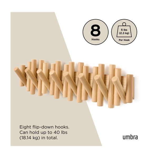 Tumepruun männipuidust riidenagi 61 cm Picket - Umbra-image-4