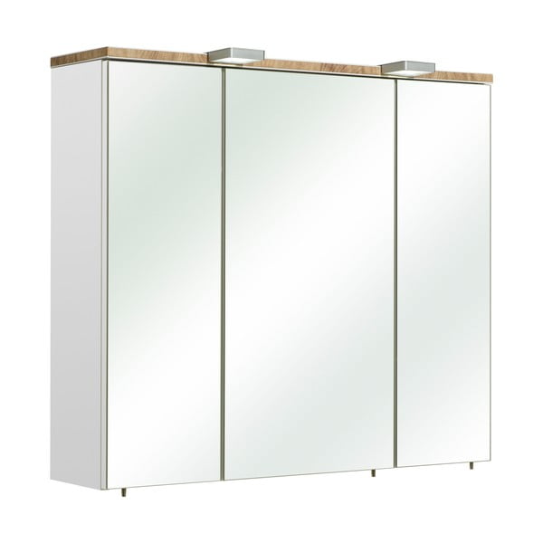 Valge rippuv vannitoakapp koos peegliga 80x70 cm Set 931 - Pelipal