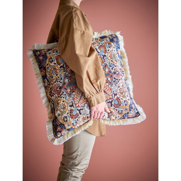 Puuvillaseguga dekoratiivpadi 50x50 cm Asu - Bloomingville-image-1