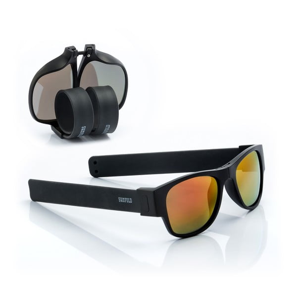 Černo-oranžové sluneční srolovatelné brýle InnovaGoods Sunfold ES2