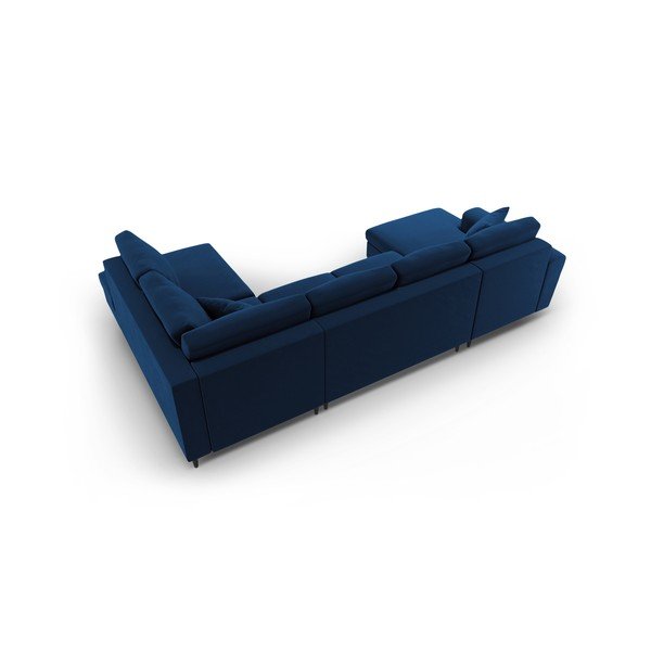 Sinine sametist panipaigaga nurgadiivanvoodi (parem nurk/"U"-kujuline) Kyoto - Cosmopolitan Design-image-4