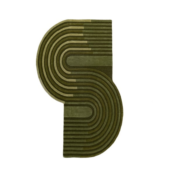 Roheline käsitsi kootud villane vaip 150x240 cm Conway Retro - Flair Rugs