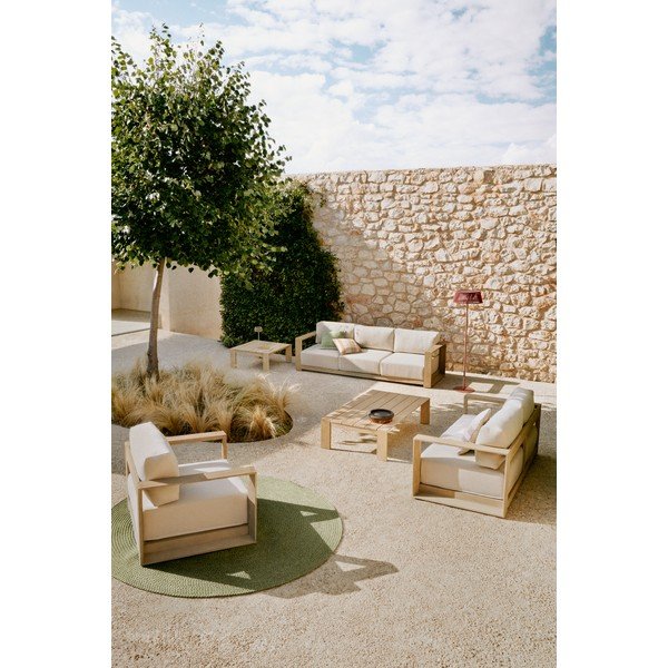 Roheline ümmargune taaskasutatud kiududest sise- ja välisvaip ø 150 cm Despas - Kave Home-image-2