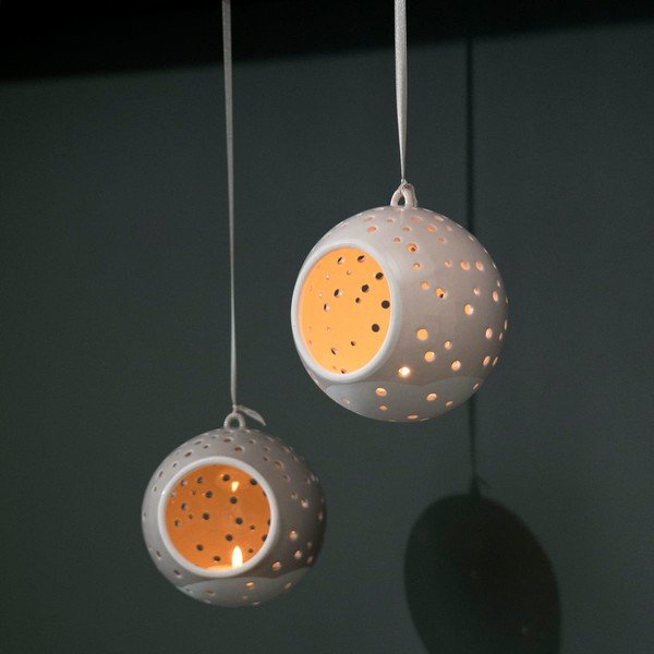 Valge luuportselanist jõuluküünlajalg , ⌀ 12 cm Nobili - Kähler Design-image-2