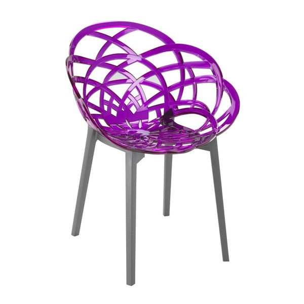 Židle Flora antracit/violet