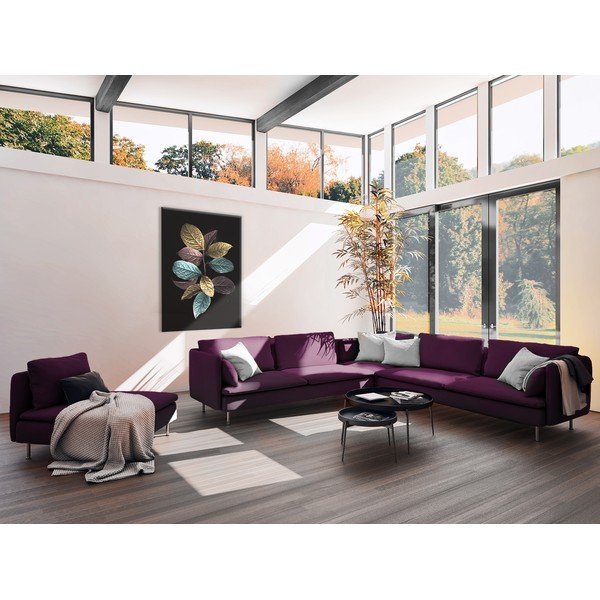 Obraz Styler Glas Pastell Leafes, 70 x 100 cm-image-1