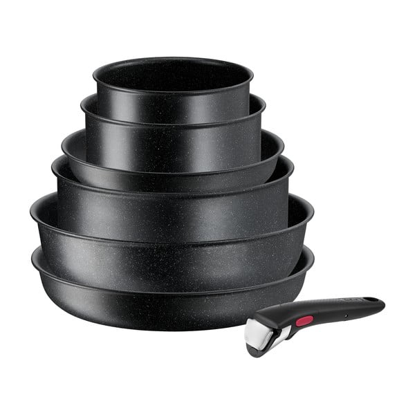 Alumiiniumist keedunõude komplekt 7 tk INGENIO Black stone L3998702 - Tefal