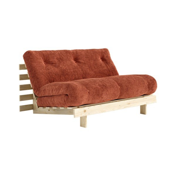 Terrakota velvetist diivanvoodi 140 cm Roots - Karup