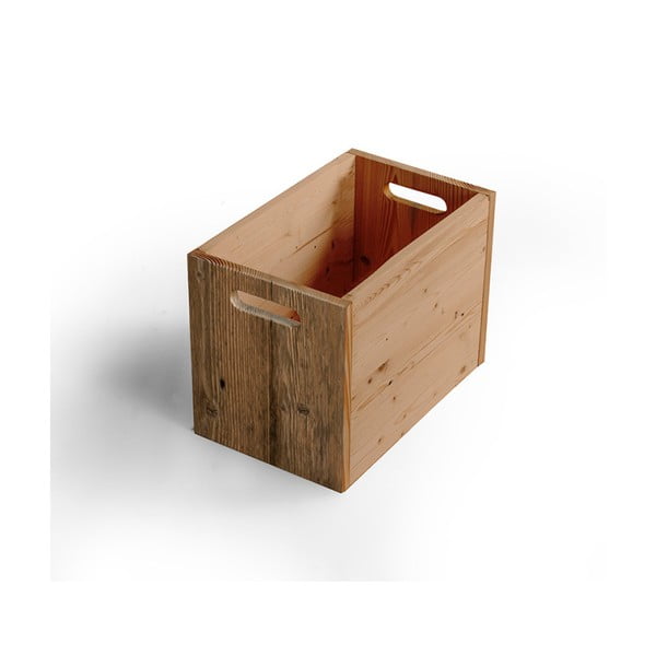 Dřevěný zásuvný box Antique Wood, výška 33,5 cm