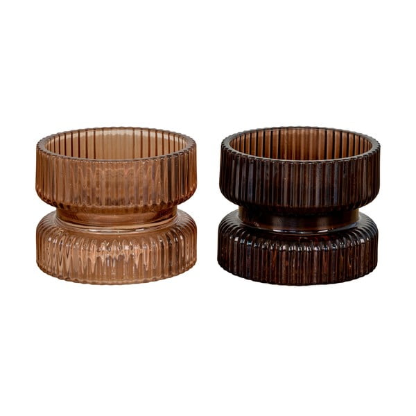 Klaasist küünlajalad 2 tk komplektis - House Nordic-image-1