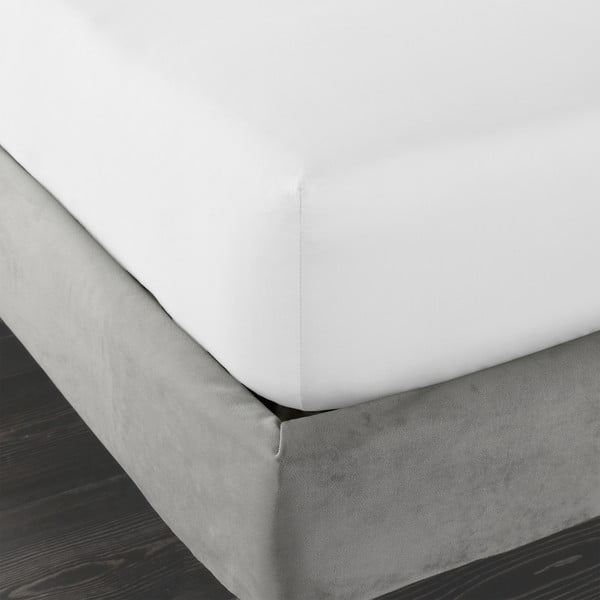 Valge puuvillane voodilina 185x200 cm Cotton Sateen - Bianca-image-3