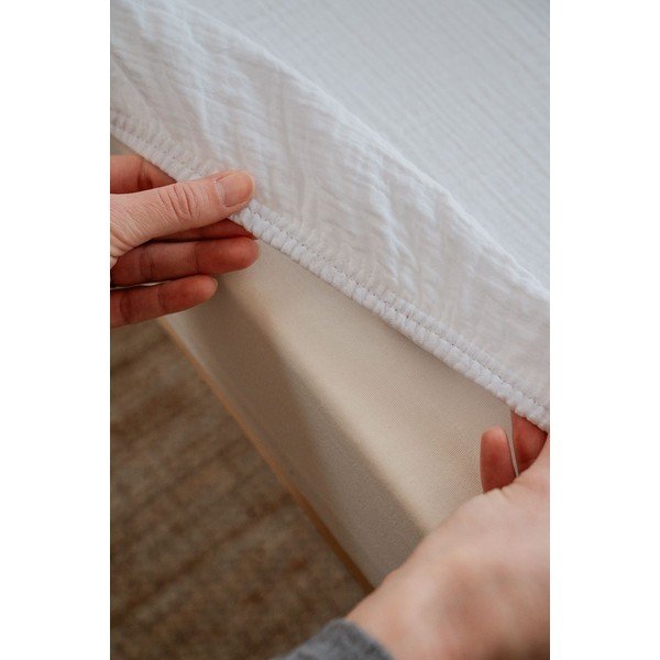 Valge musliinist beebi voodilina 60x120 cm Burumcuk - Mijolnir-image-3