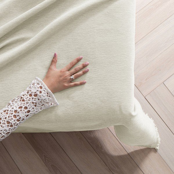 Kreem šenillist voodikate 220x240 cm Talo - Filumi-image-1