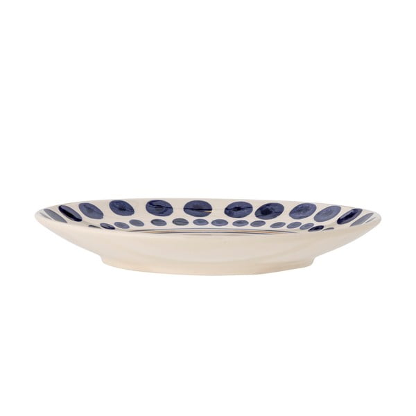 Valge-tumesinine keraamiline taldrik ø 27 cm Shama - Bloomingville-image-1