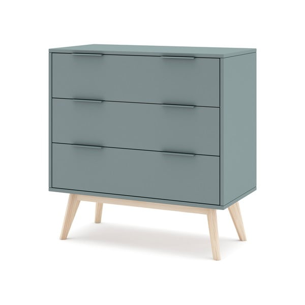 Hallikasroheline kummut 80x83x40 cm Pisco – Marckeric-image-3