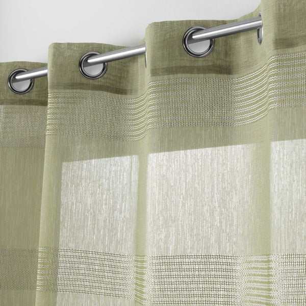 Khakivärvi voile kardin 140x280 cm Ajourela - douceur d'intérieur-image-1