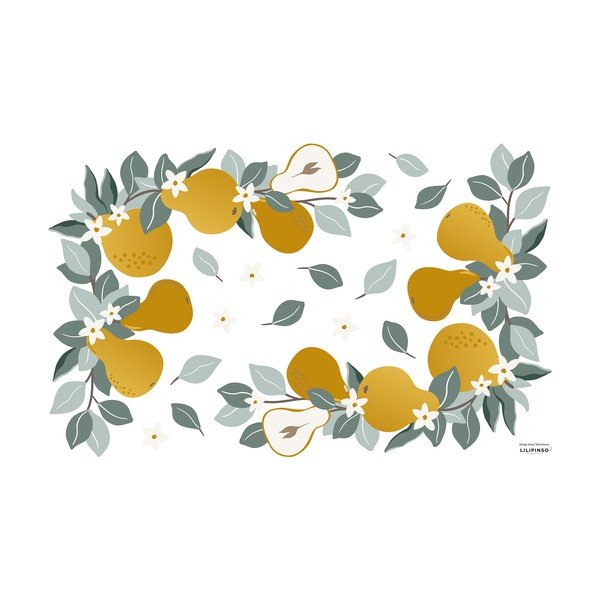 Kleebisleht 64x40 cm Pears Ornaments - Lilipinso