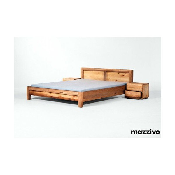 Postel Bauhaus z olšového dřeva, 200x200 cm, natural-image-4