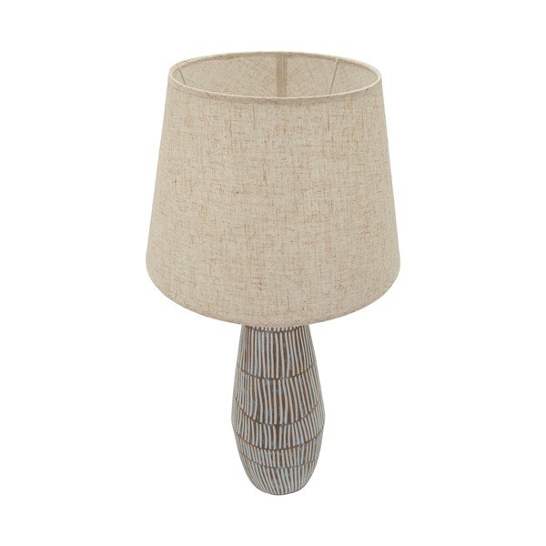 Kreemikas laualamp tekstiilist varjuga (kõrgus 69,5 cm) Hanoi - Mauro Ferretti-image-3