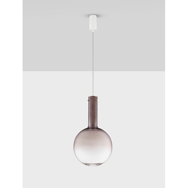 Pruunist klaasist hämardatav LED-rippvalgusti ø 30 cm Nostos - Nova Luce-image-4