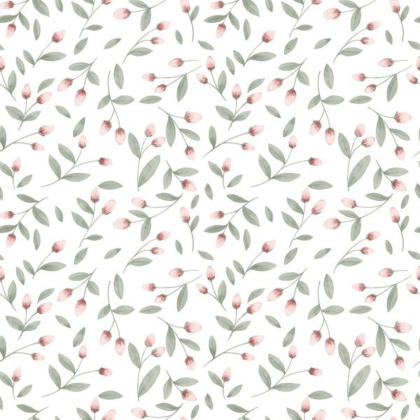 Laste mittekootud tapeet 10 m x 50 cm 10 m x 50 cm Flower Buds - Lilipinso
