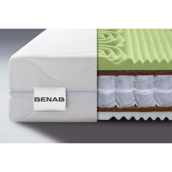 Kõva/keskmine kahepoolne vedrumadrats 160x200 cm Visco Sleep - BENAB-image-1