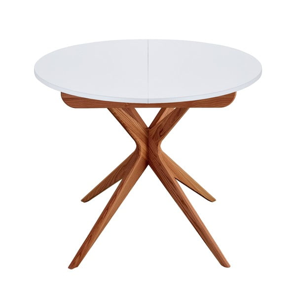 Ümmargune pikendatav söögilaud lisaplaadiga ø 90 cm Jubi – Ragaba