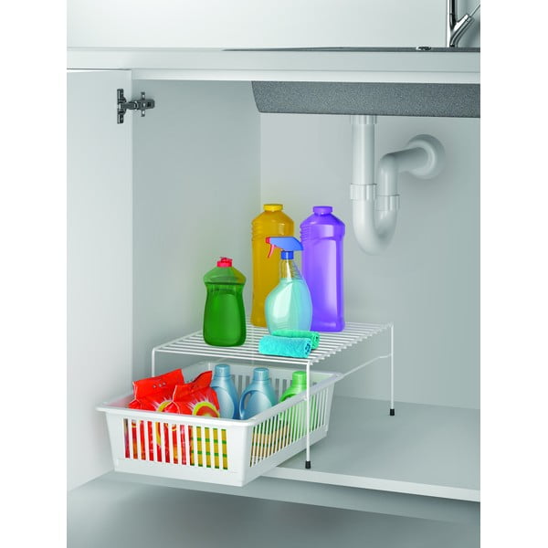 Valge roostevabast terasest lisariiul koos hoiuruumiga Dino - Metaltex-image-4