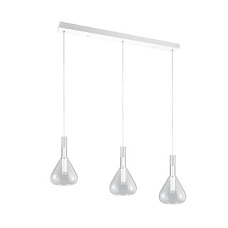 Valge LED-rippvalgusti klaasist varjuga Cipera - CINQUE