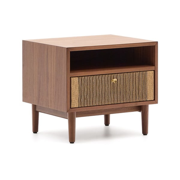 Pruun pähklipuidust öökapp Elan - Kave Home-image-2