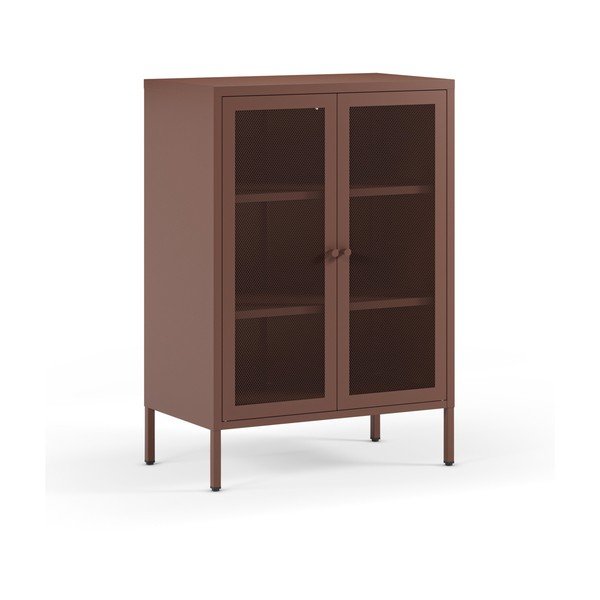 Burgundiapunane metallkapp 70x100x40 cm - Marckeric-image-1