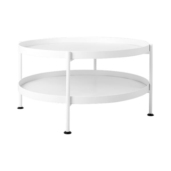 Bílý konferenční stolek Custom Form Hanna, ⌀ 80 cm