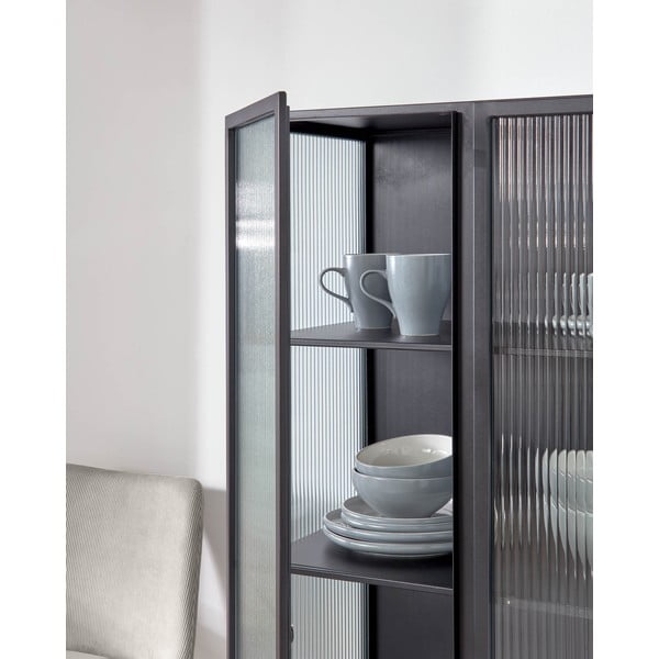 Must terasest vitriinkapp 70x143x41 cm Trixie - Kave Home-image-2