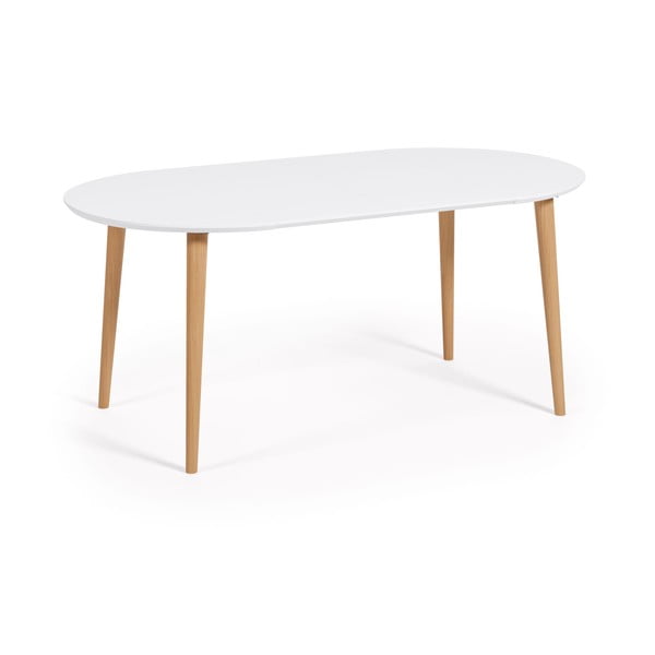 Valge ümmargune klapplaud valge lauaplaadiga ø 90 cm Oqui - Kave Home-image-4