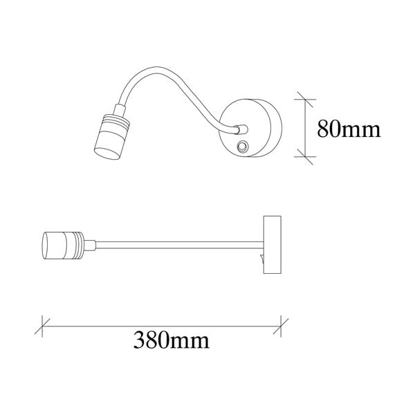 Must LED seinavalgusti Reading - Opviq lights-image-4